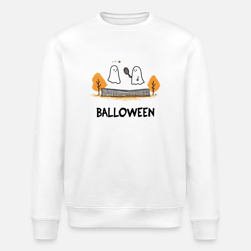 Ghost Tennis Game BALLOWEEN Halloween Ghost - Sweat bio ROLLER Stanley/Stella Unisexe - blanc