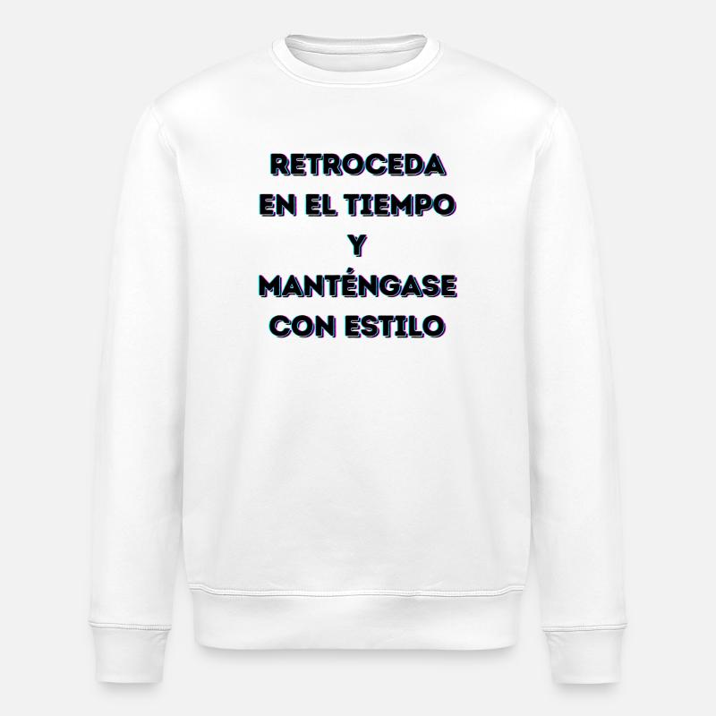 Retro Style Over Time - Stanley/Stella ROLLER Unisex Organic Sweatshirt - white