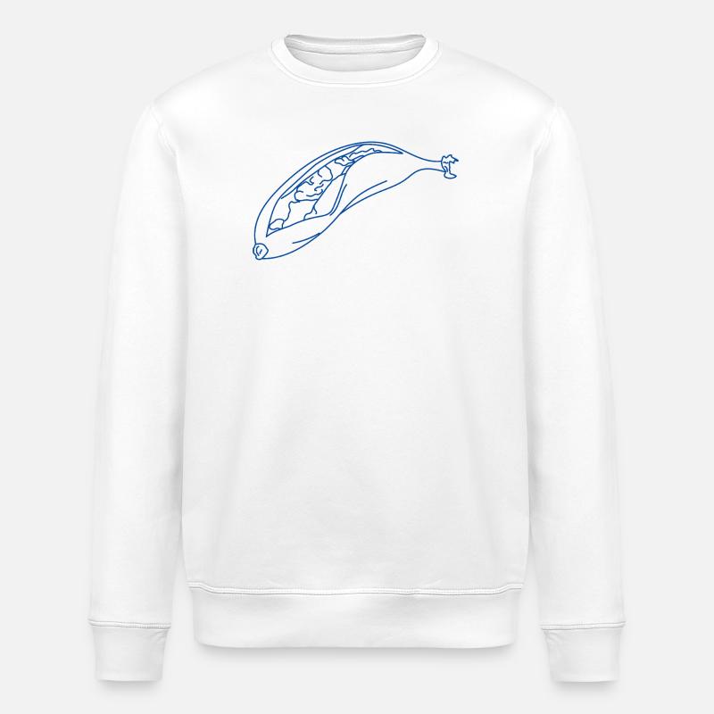 Schokoladenbanane - Stanley/Stella Unisex Bio-Sweatshirt ROLLER - Weiß