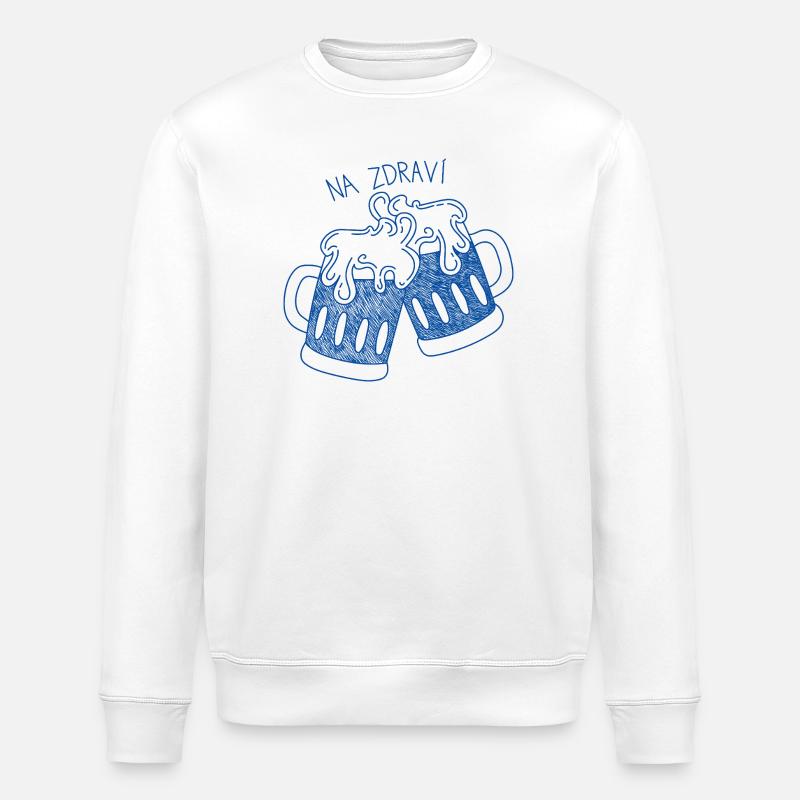 Verres à bière avec acclamations - Sweat bio ROLLER Stanley/Stella Unisexe - blanc