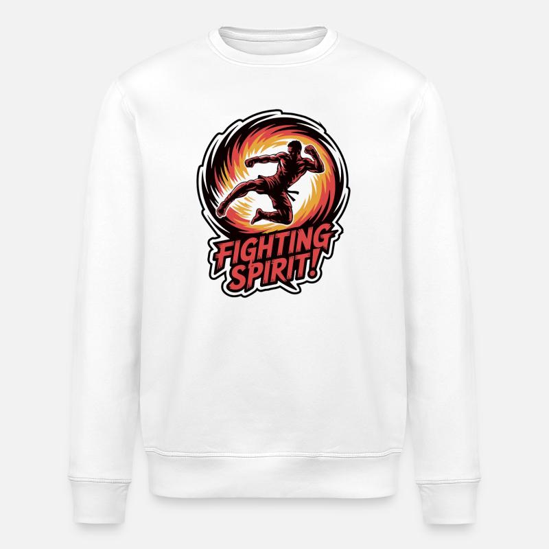 Dynamische Kampfkunst Kampf Illustration - Stanley/Stella Unisex Bio-Sweatshirt ROLLER - Weiß