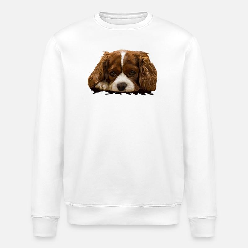 spaniel - Stanley/Stella ROLLER Unisex Organic Sweatshirt - white