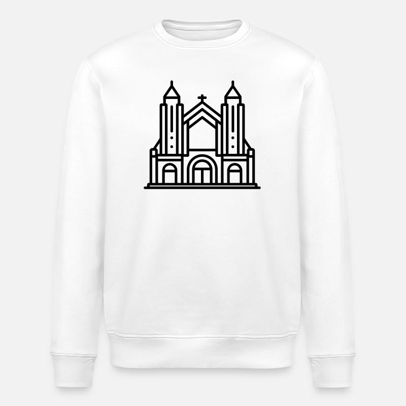 cathédrale - Sweat bio ROLLER Stanley/Stella Unisexe - blanc