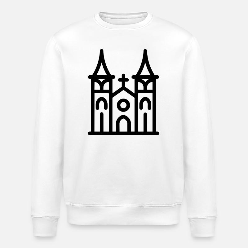 cathédrale - Sweat bio ROLLER Stanley/Stella Unisexe - blanc