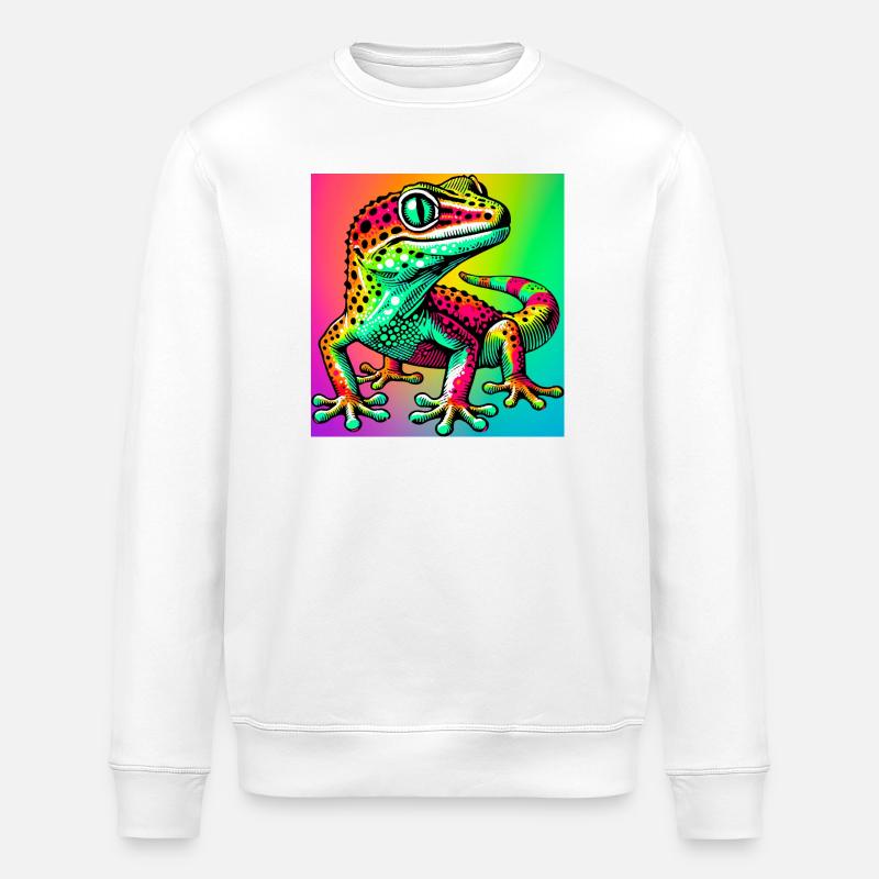 Gecko - Stanley/Stella ROLLER Unisex Organic Sweatshirt - white