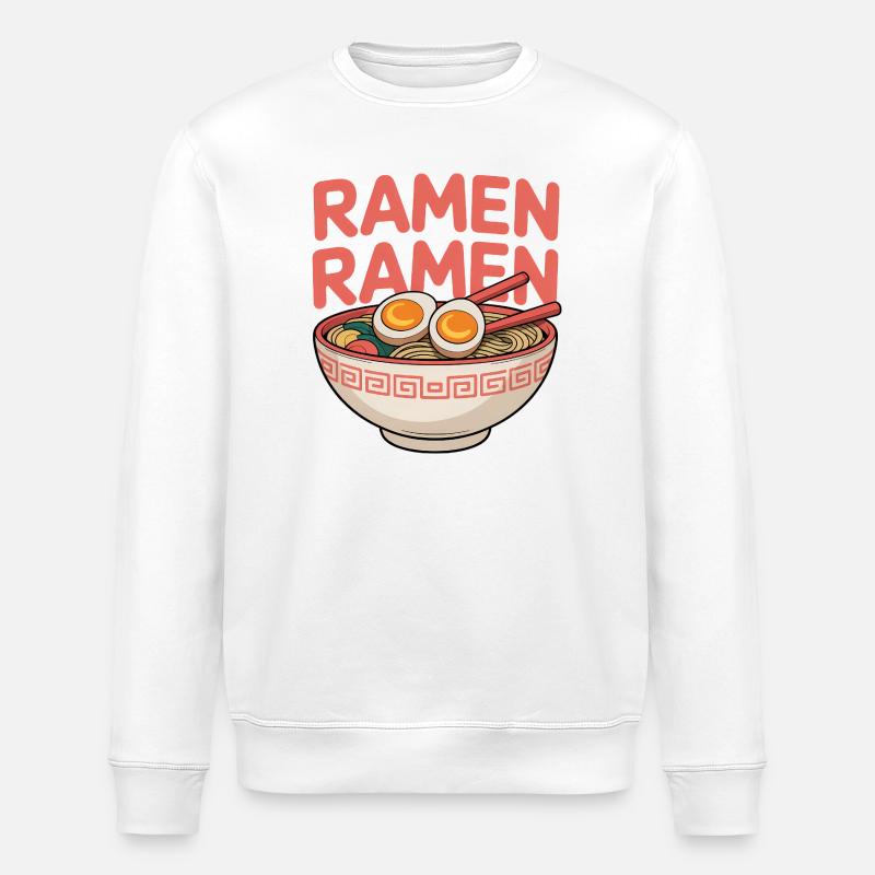 Ramen Bowl Food Lover - Stanley/Stella Unisex Bio-Sweatshirt ROLLER - Weiß