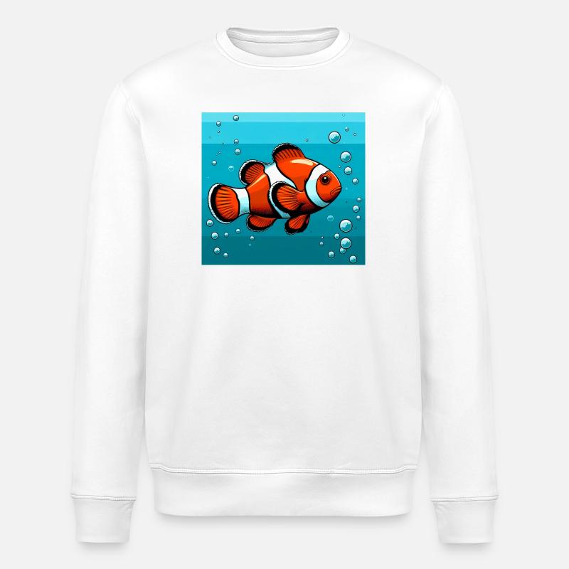 Clownfisch - Stanley/Stella Unisex Bio-Sweatshirt ROLLER - Weiß