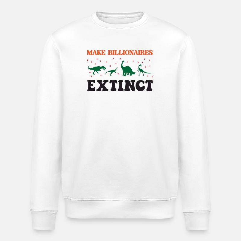 Milliardäre aussterben lassen - Stanley/Stella Unisex Bio-Sweatshirt ROLLER - Weiß