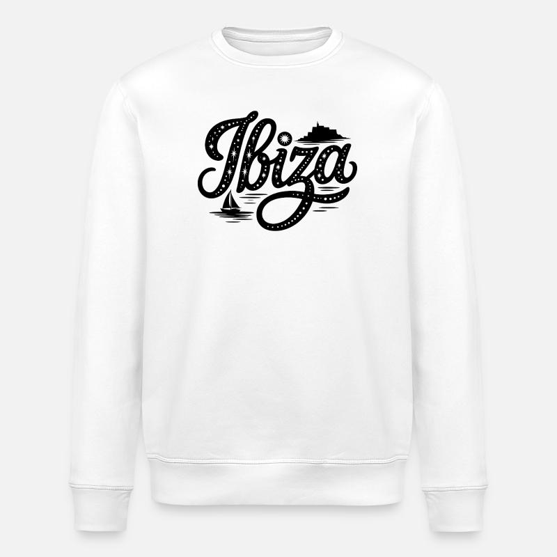 Ibiza - Souvenir-Design - Stanley/Stella Unisex Bio-Sweatshirt ROLLER - Weiß