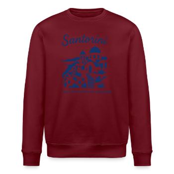 Santorini Sunsets Mountainscape Design - Stanley/Stella ROLLER Unisex Organic Sweatshirt - white - Front - Nik (191cm)