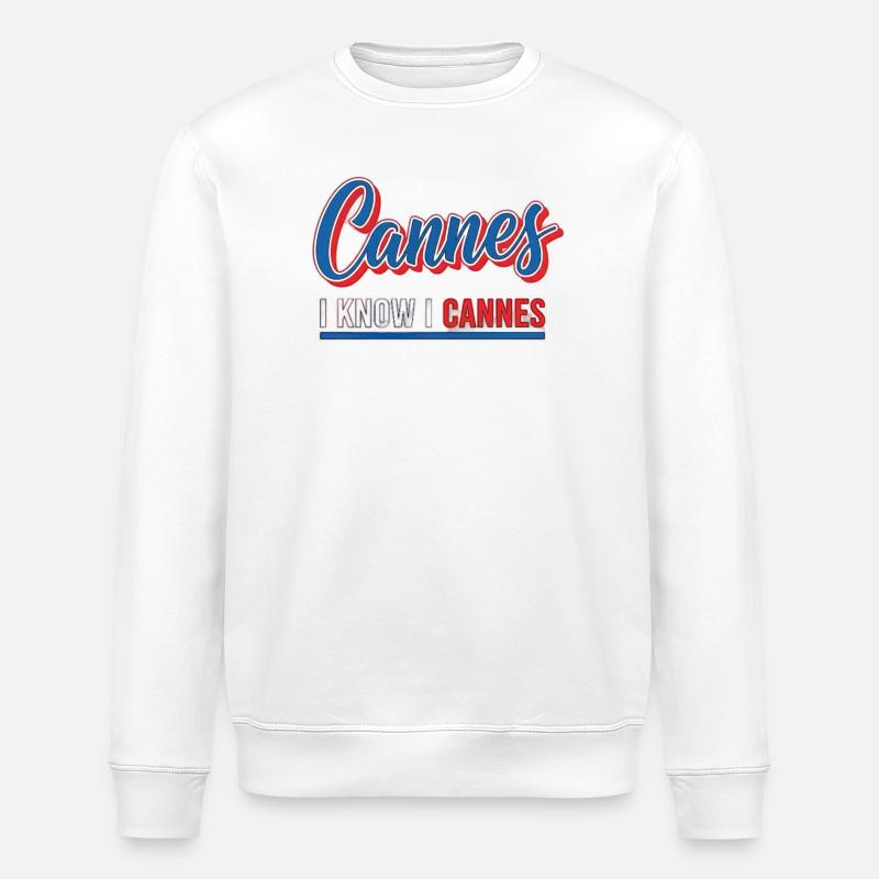 I know I Cannes Retro Design - Stanley/Stella Unisex Bio-Sweatshirt ROLLER - Weiß