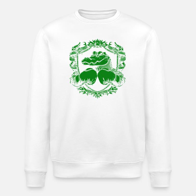 krokodil-boxhandschuhe - Stanley/Stella Unisex Bio-Sweatshirt ROLLER - Weiß