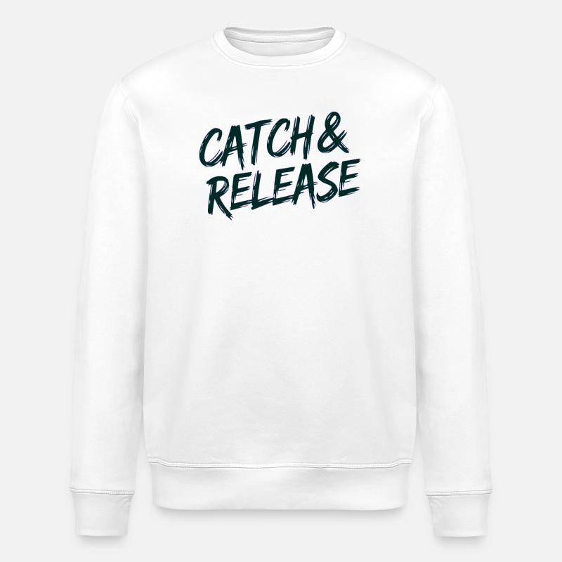 Lebendige Ozeanwelle Abstrakte Kunst - Stanley/Stella Unisex Bio-Sweatshirt ROLLER - Weiß