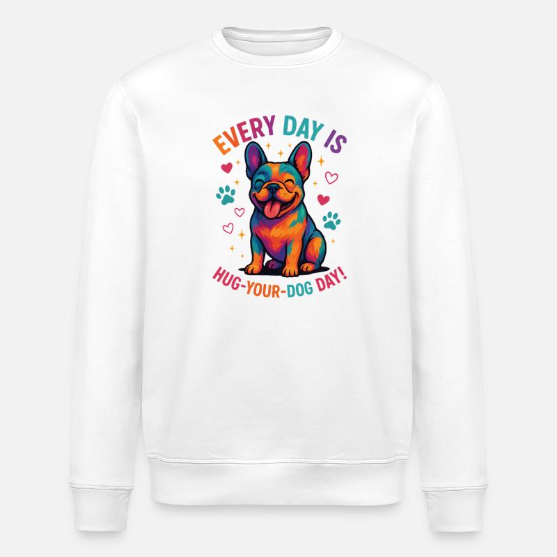 Bouledogue français - Sweat bio ROLLER Stanley/Stella Unisexe - blanc
