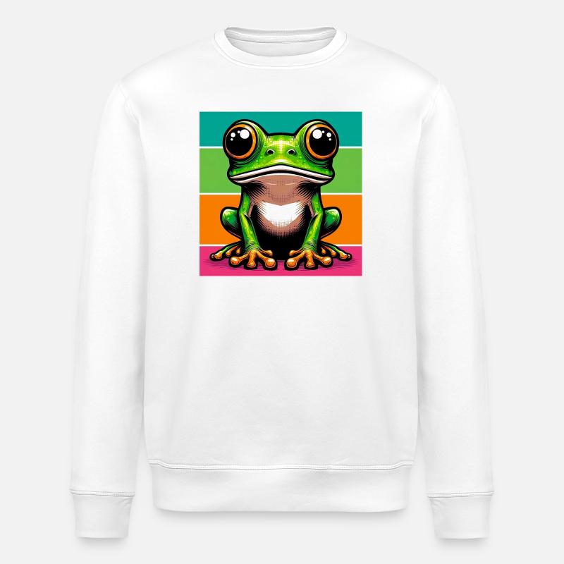 Frosch - Stanley/Stella Unisex Bio-Sweatshirt ROLLER - Weiß