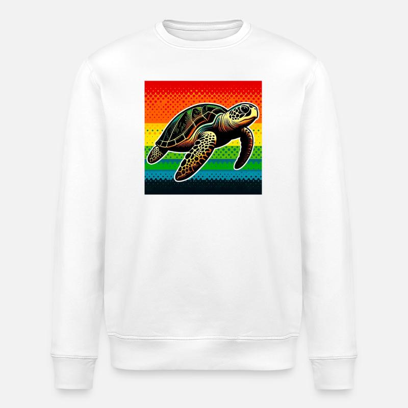 turtle - Stanley/Stella ROLLER Unisex Organic Sweatshirt - white