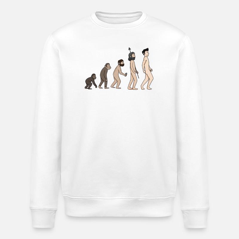 Développement humain - Illustration de l'évolution - Sweat bio ROLLER Stanley/Stella Unisexe - blanc