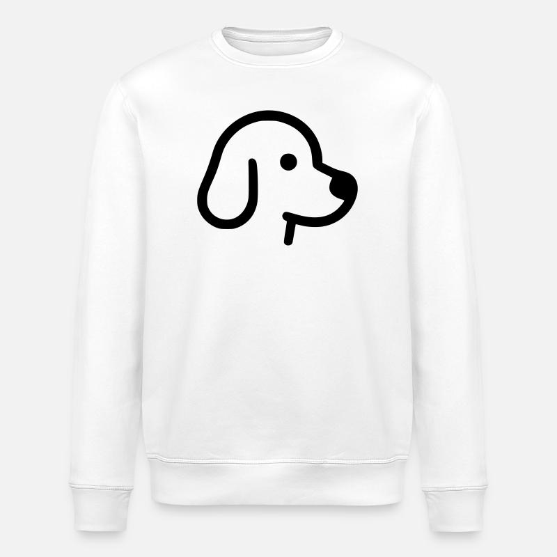 Chien mignon - contour, silhouette - Sweat bio ROLLER Stanley/Stella Unisexe - blanc