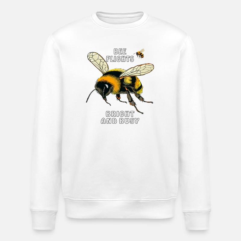 VOLS DE BOURBON BRILLANTS ET OCCUPÉS - Sweat bio ROLLER Stanley/Stella Unisexe - blanc
