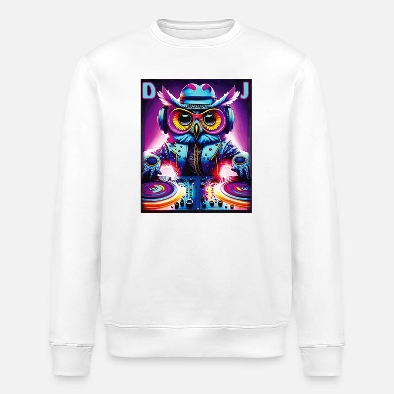 EULE DJ - Stanley/Stella Unisex Bio-Sweatshirt ROLLER - Weiß