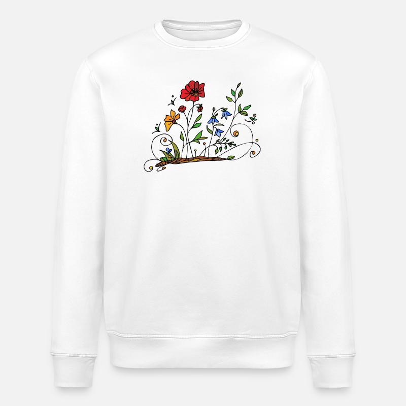 Fleur - Sweat bio ROLLER Stanley/Stella Unisexe - blanc