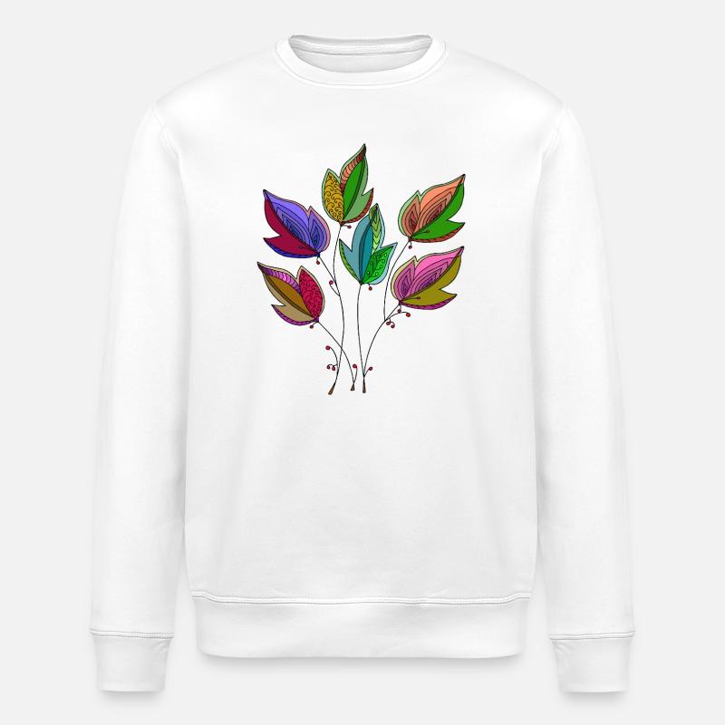 Blätter - Stanley/Stella Unisex Bio-Sweatshirt ROLLER - Weiß