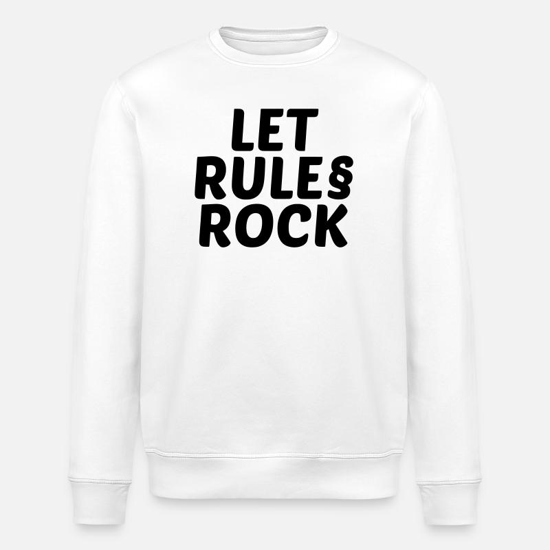 Rules Rock - Stanley/Stella Unisex Bio-Sweatshirt ROLLER - Weiß