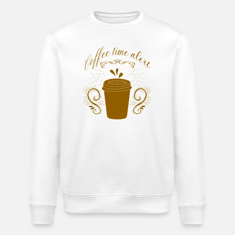 coffee time alert - Stanley/Stella Unisex Bio-Sweatshirt ROLLER - Weiß