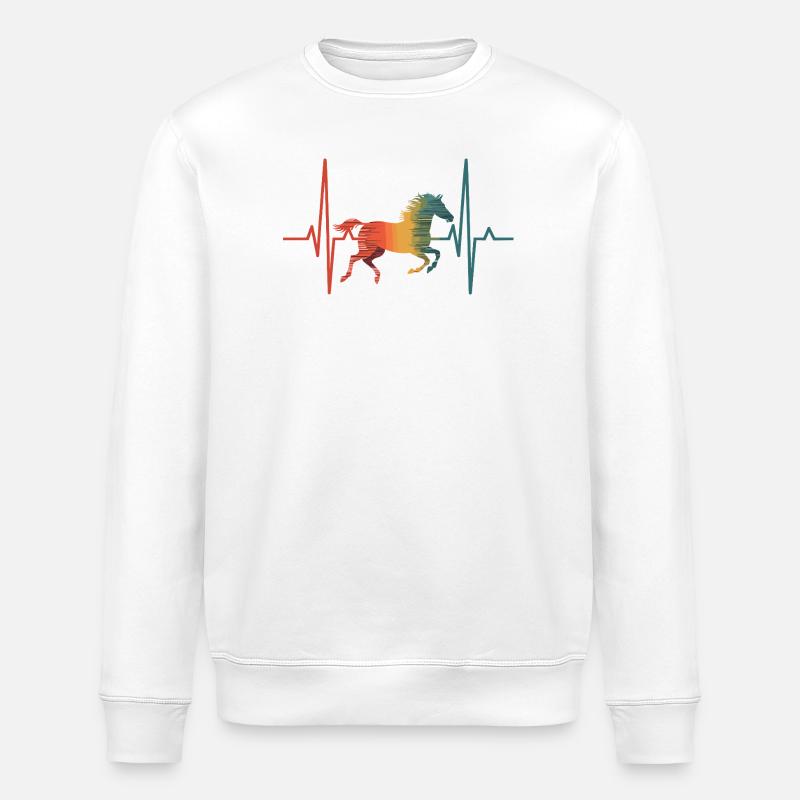 Pferd - Stanley/Stella Unisex Bio-Sweatshirt ROLLER - Weiß