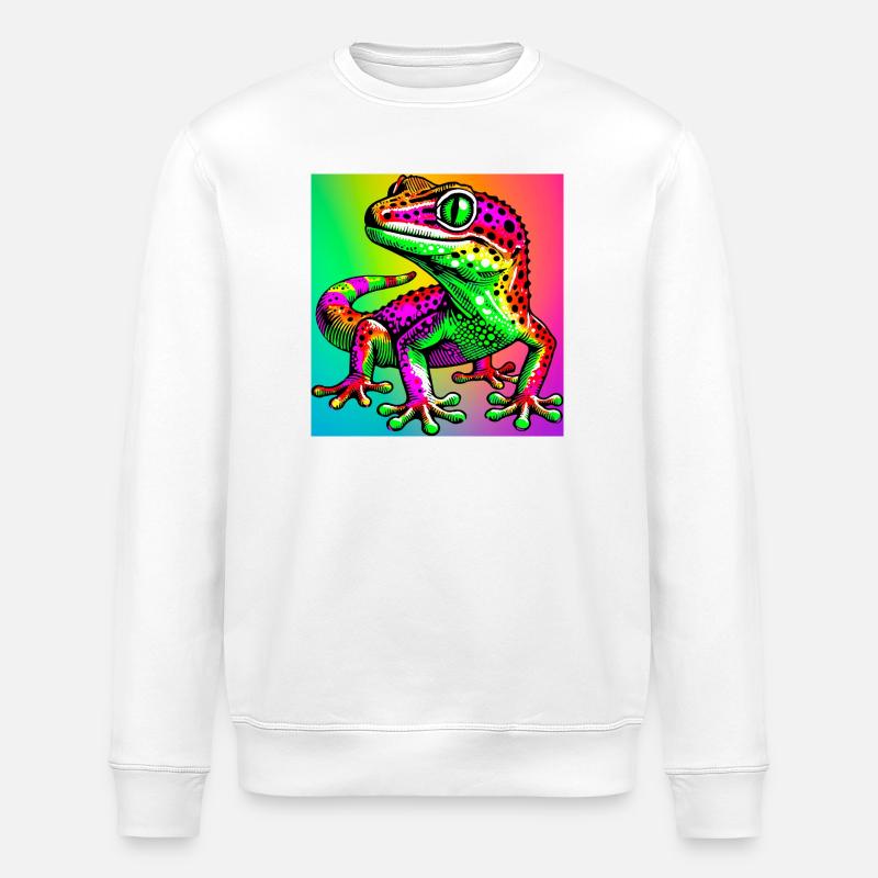 Gecko - Stanley/Stella Unisex Bio-Sweatshirt ROLLER - Weiß