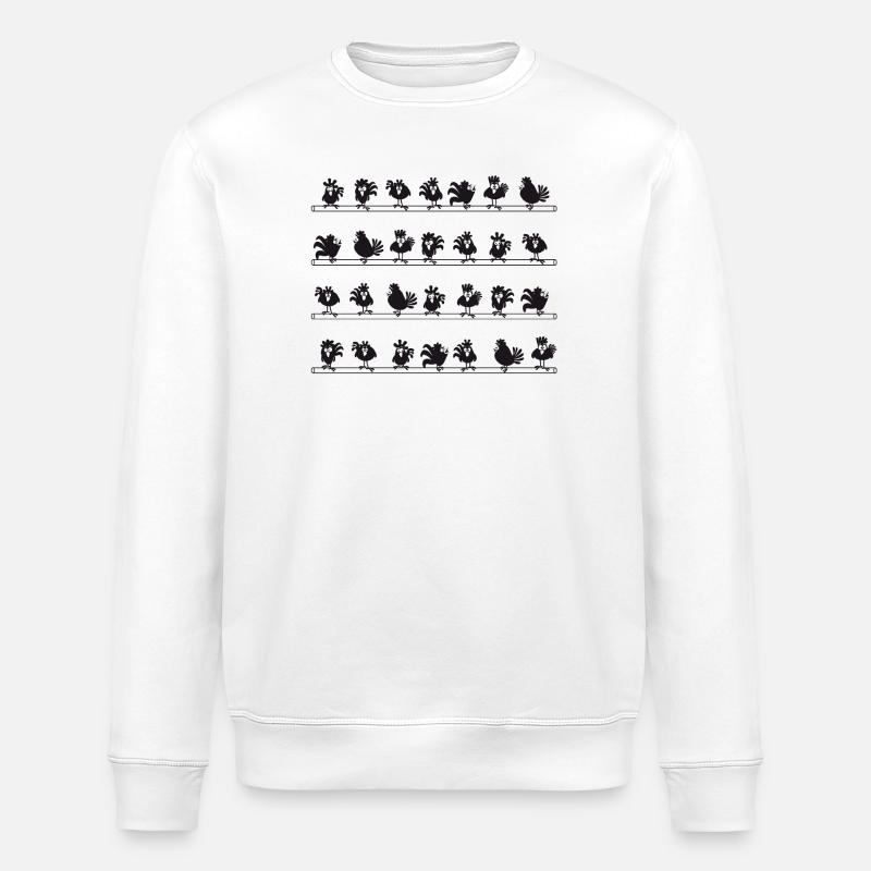 Poulets humoristiques - Équipe - Amis - Sweat bio ROLLER Stanley/Stella Unisexe - blanc
