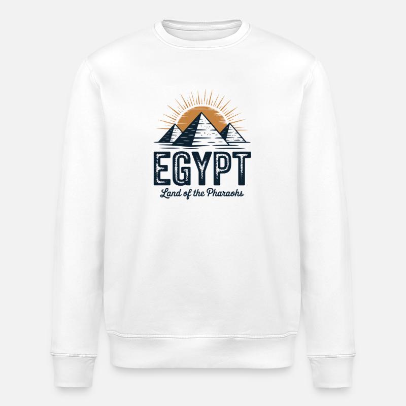 Terre des pharaons Pyramide d'Égypte - Sweat bio ROLLER Stanley/Stella Unisexe - blanc