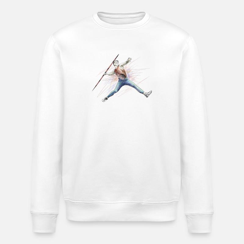 Lancer du javelot - Sweat bio ROLLER Stanley/Stella Unisexe - blanc