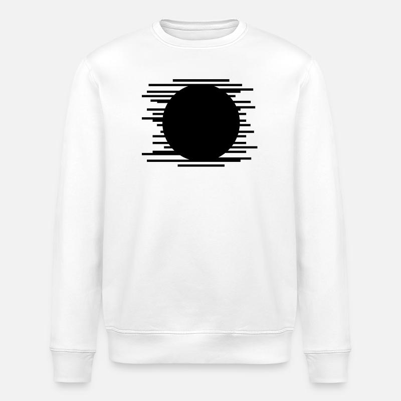 Minimalist Lines pattern design - Stanley/Stella ROLLER Unisex Organic Sweatshirt - white