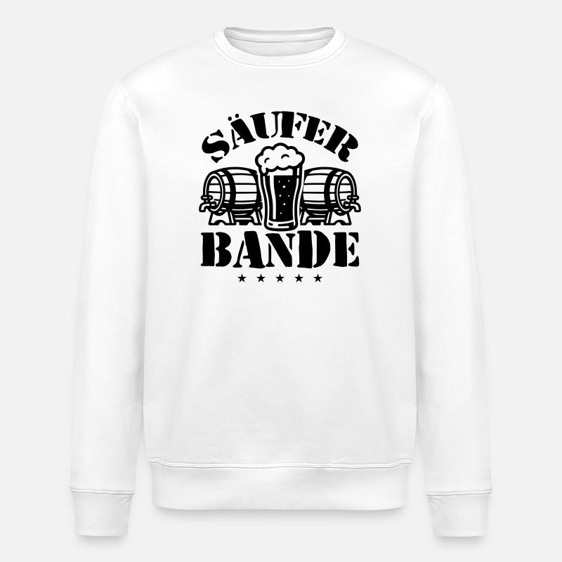 Säufer Bande Bier - Stanley/Stella Unisex Bio-Sweatshirt ROLLER - Weiß