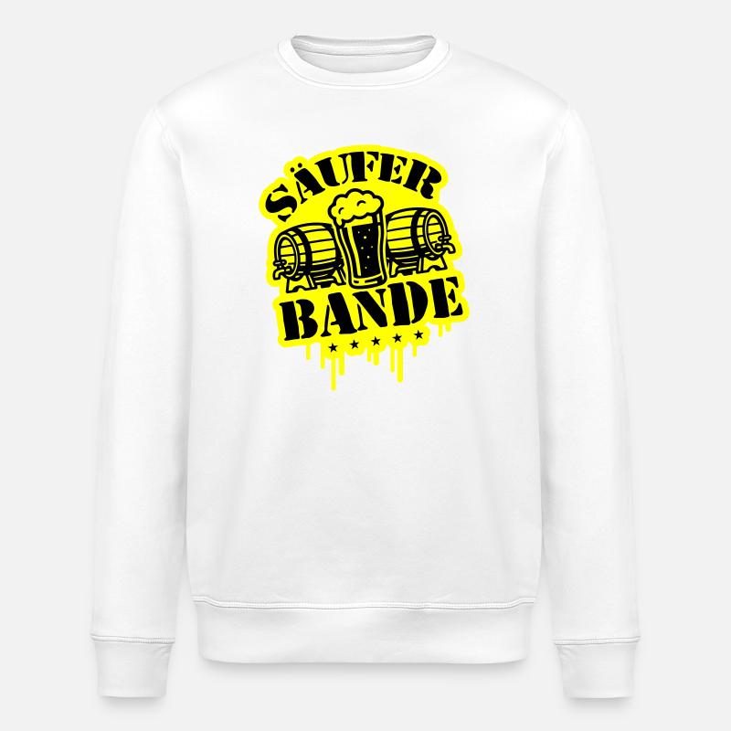 Säufer Bande Bier - Stanley/Stella Unisex Bio-Sweatshirt ROLLER - Weiß