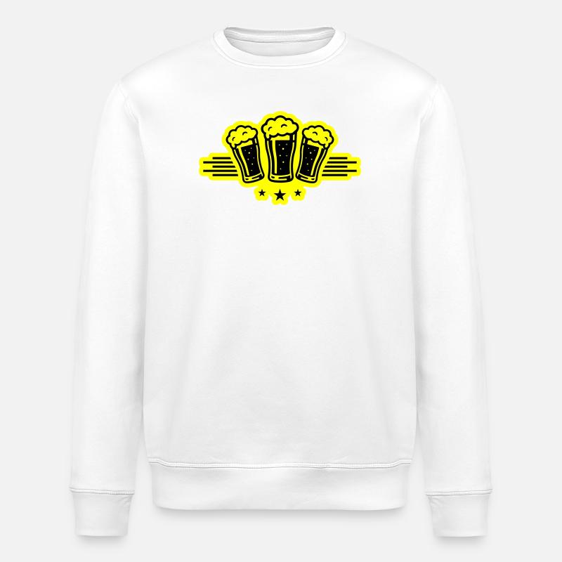 Bierglas Symbol Bier Malzbier - Stanley/Stella Unisex Bio-Sweatshirt ROLLER - Weiß
