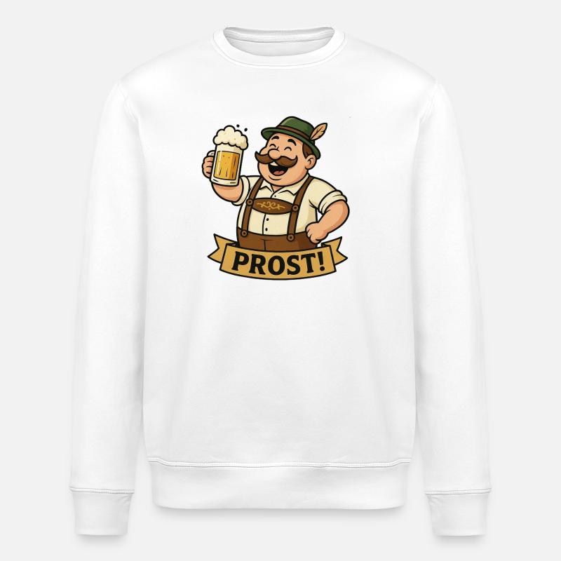Prost Bierfreunde - Stanley/Stella Unisex Bio-Sweatshirt ROLLER - Weiß