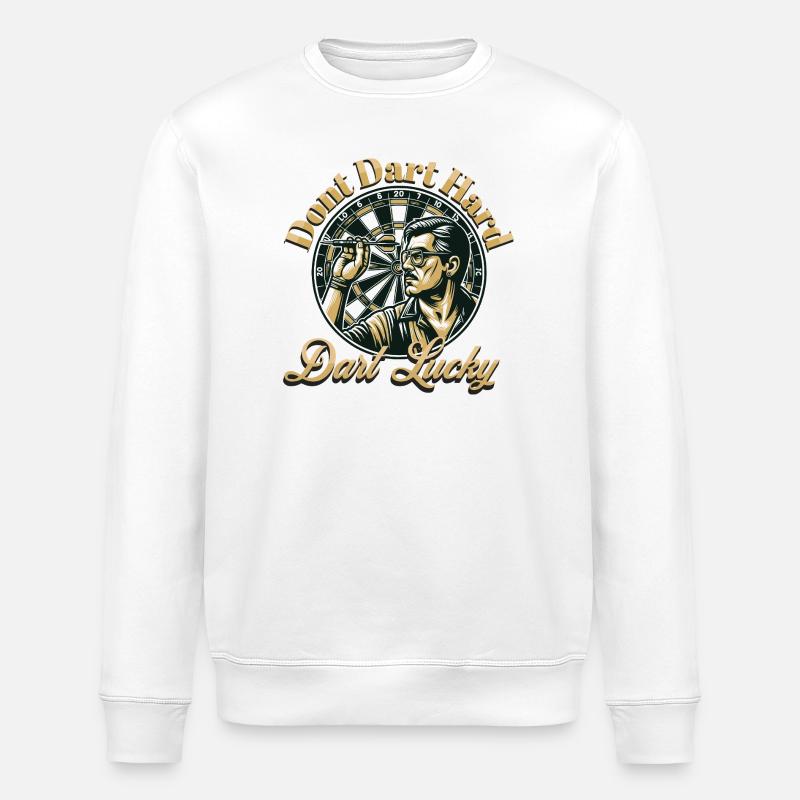 Dont Dart Hard Dart chanceux - Sweat bio ROLLER Stanley/Stella Unisexe - blanc