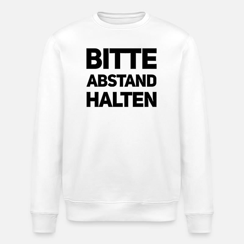 Bitte Abstand halten Morgenmuffel Langschläfer - Stanley/Stella Unisex Bio-Sweatshirt ROLLER - Weiß