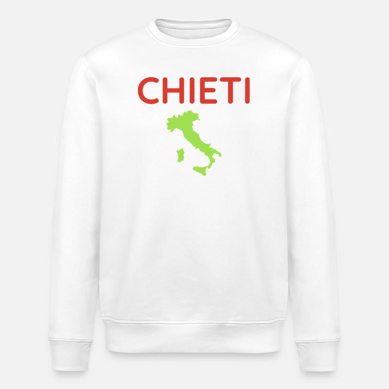 Italian map with Chieti lettering - Stanley/Stella ROLLER Unisex Organic Sweatshirt - white
