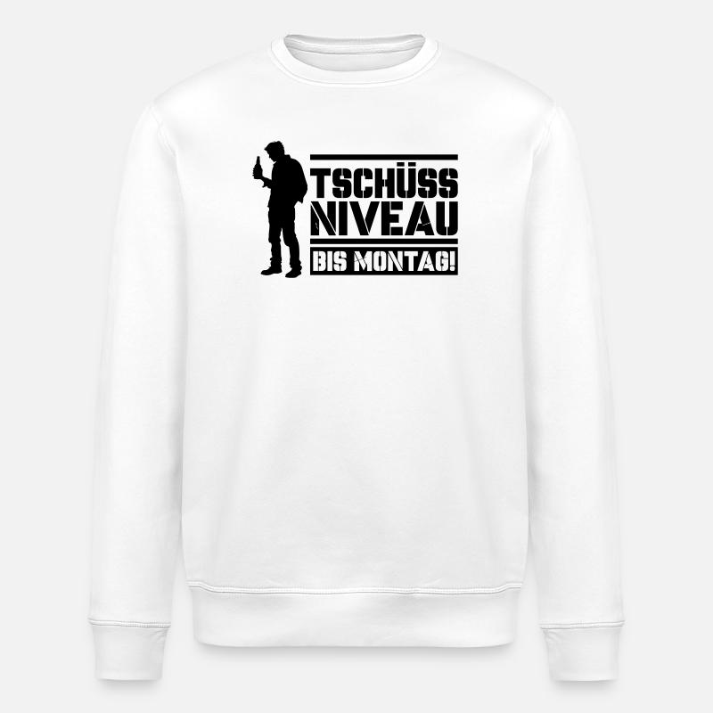 Bye bye niveau jusqu’à lundi - Sweat bio ROLLER Stanley/Stella Unisexe - blanc