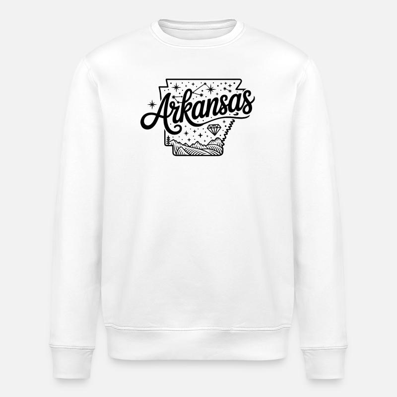 Arkansas - Souvenir USA State Design - Stanley/Stella Unisex Bio-Sweatshirt ROLLER - Weiß