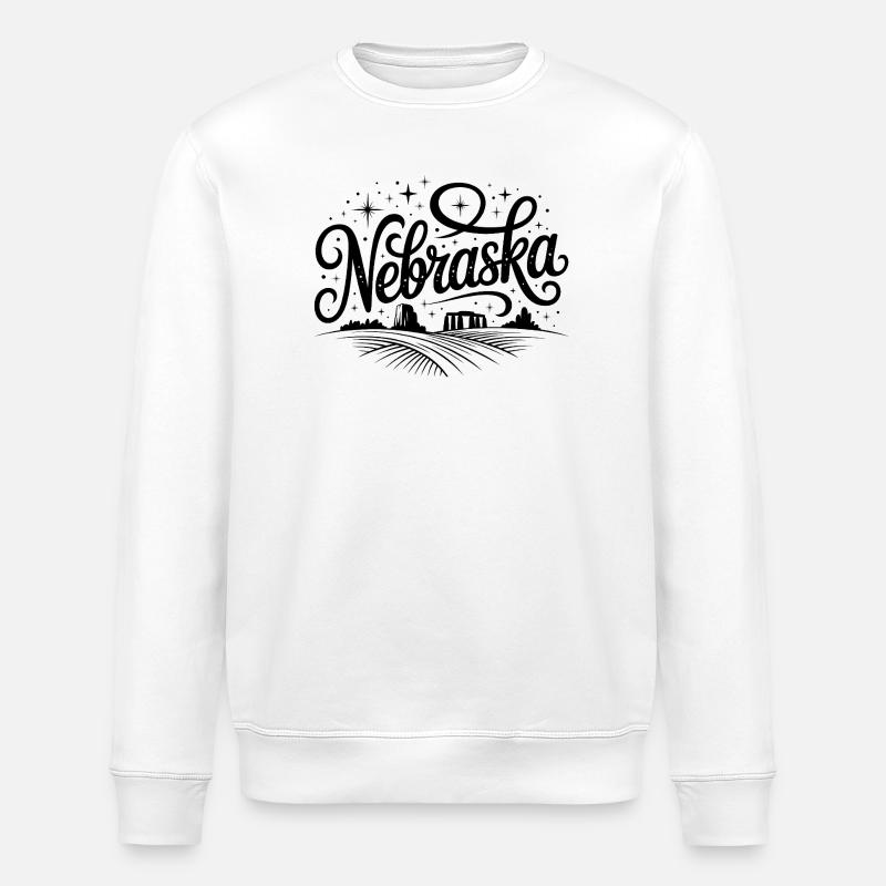 Nebraska - Souvenir USA State Design - Stanley/Stella Unisex Bio-Sweatshirt ROLLER - Weiß