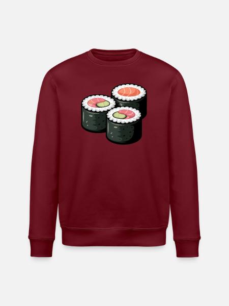 Sushi Rolle Süßer Feinschmecker - Stanley/Stella Unisex Bio-Sweatshirt ROLLER - Weiß