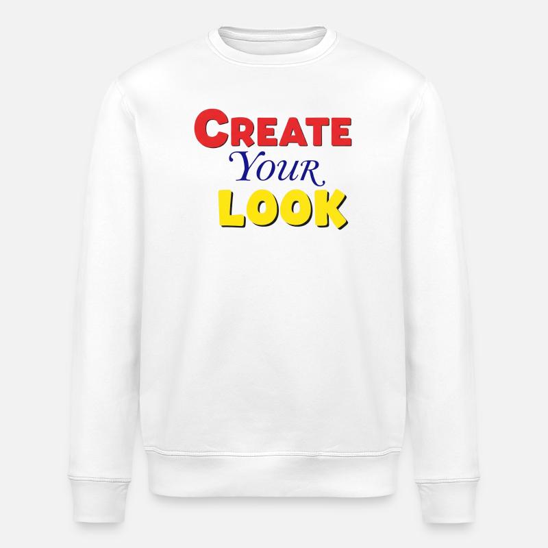Lebendiges, farbenfrohes, kreatives Textdesign - Stanley/Stella Unisex Bio-Sweatshirt ROLLER - Weiß