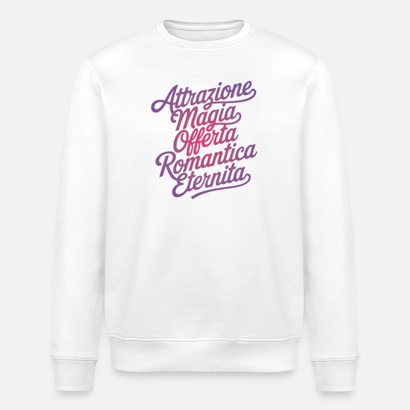 Romantic Design with Magic Effect - Stanley/Stella ROLLER Unisex Organic Sweatshirt - white