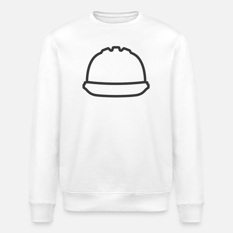 Schutzhelm-Liniensymbol - Stanley/Stella Unisex Bio-Sweatshirt ROLLER - Weiß