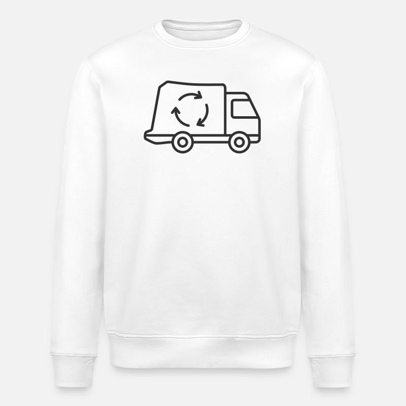 Müllwagen-Symbol - Stanley/Stella Unisex Bio-Sweatshirt ROLLER - Weiß