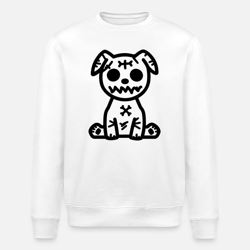 Hund Zombie - Stanley/Stella Unisex Bio-Sweatshirt ROLLER - Weiß